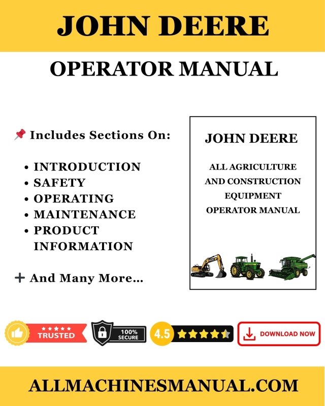 John Deere 850B LT CRAWLER TRACTOR Operator Manual