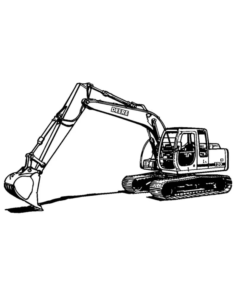John Deere 120 Crawler Excavators (Metric) Service Repair Manual (TM1660)