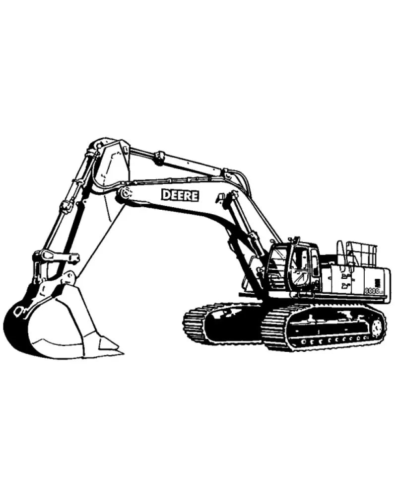 John Deere 600C LC and 800C Crawler Excavators Operation and Test Manual (TM1922)