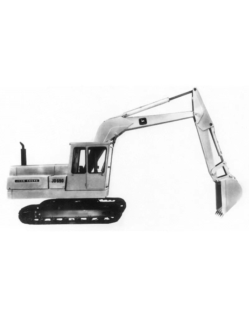 John Deere JD690 and JD690A Crawler Excavators Service Technical Manual (TM1017)