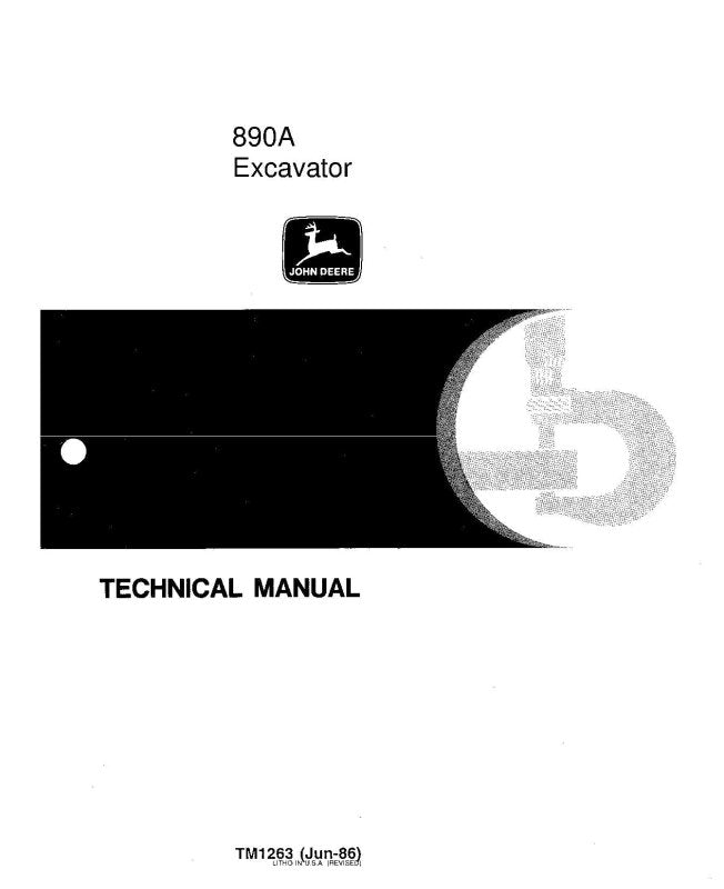 Technical Manual - John Deere 890A Crawler Excavator (TM1263)
