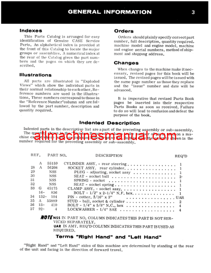 Download Case IH 1030 Tractor Parts Manual D964