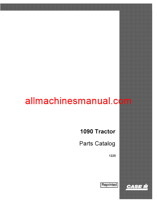 Download Case IH 1090 Tractor Parts Manual 1225