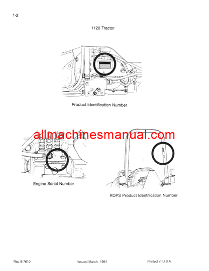 Download Case IH 1120 Tractor Parts Manual 8-7610