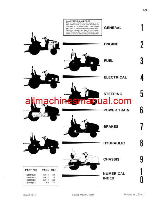 Download Case IH 1120 Tractor Parts Manual 8-7610