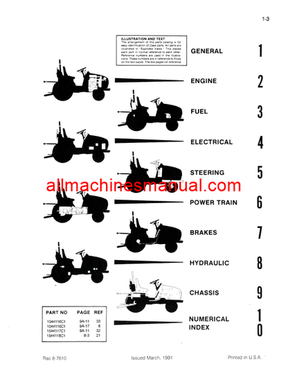 Download Case IH 1120 Tractor Parts Manual 8-7610