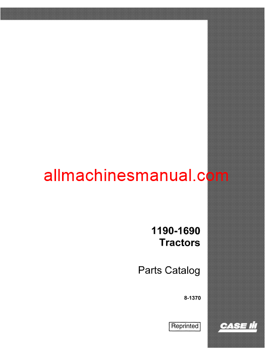 Download Case IH 1190, 1290, 1490, 1690 Tractor Parts Manual 8-1370