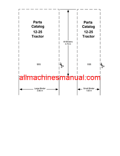 Download Case IH 12-25 Tractor Parts Manual 111