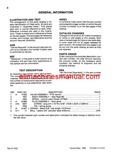 Download Case IH 1290, 1390 Tractor Parts Manual 8-1542