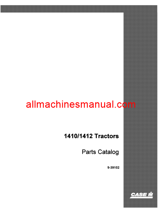 Download Case IH 1410, 1412 David Brown Tractor Parts Manual 9-39102