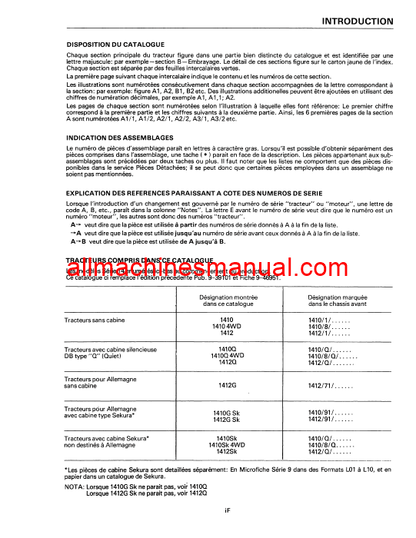 Download Case IH 1410, 1412 David Brown Tractor Parts Manual 9-39102