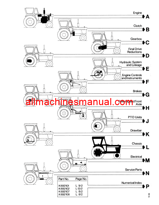 Download Case IH 1410, 1412 David Brown Tractor Parts Manual 9-39102