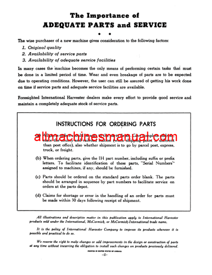 Download Case IH 1456 & 21456D Tractor Parts Manual TC-139