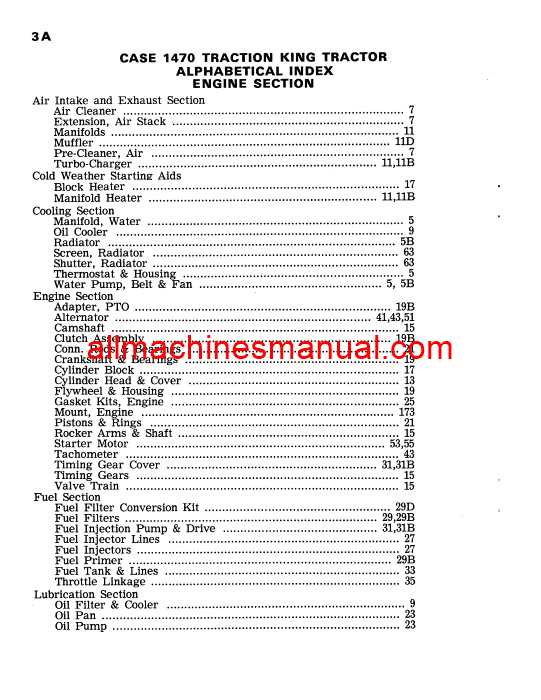 Download Case IH 1470 Tractor Parts Manual D1110