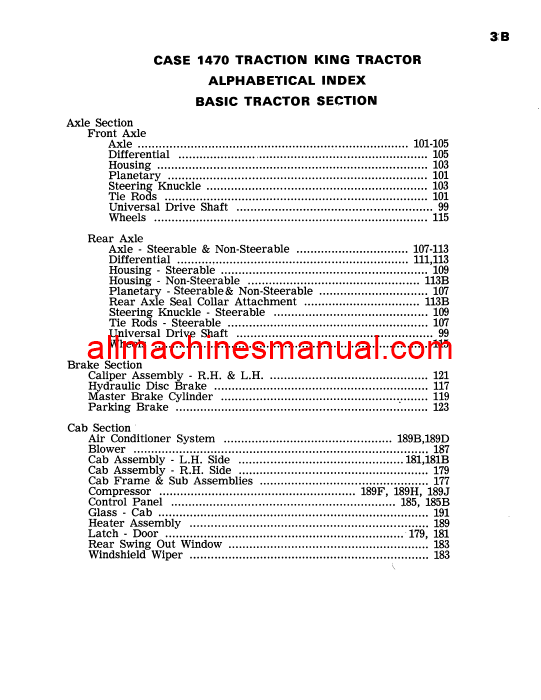 Download Case IH 1470 Tractor Parts Manual D1110