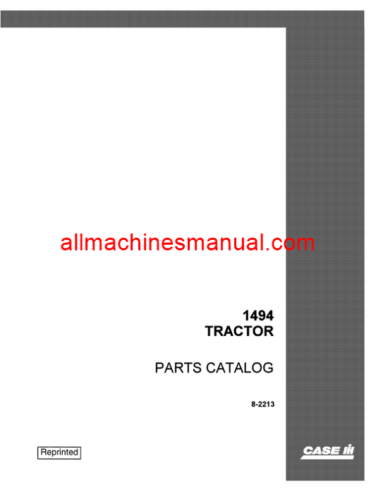 Download Case IH 1494 Tractor Parts Manual 8-2213