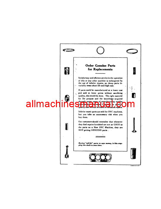 Download Case IH 15-30 Gear Drive - McCormick -Deering Tractor Parts Manual TC-5-B