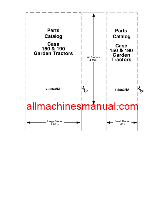 Download Case IH 150 and 190 Garden Tractor Parts Manual A977