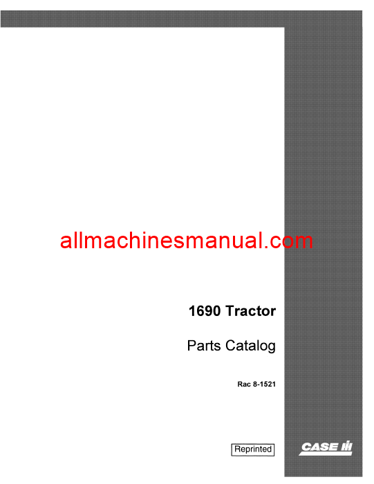 Case IH 1690 Tractor Pdf Parts Manual 8-1521