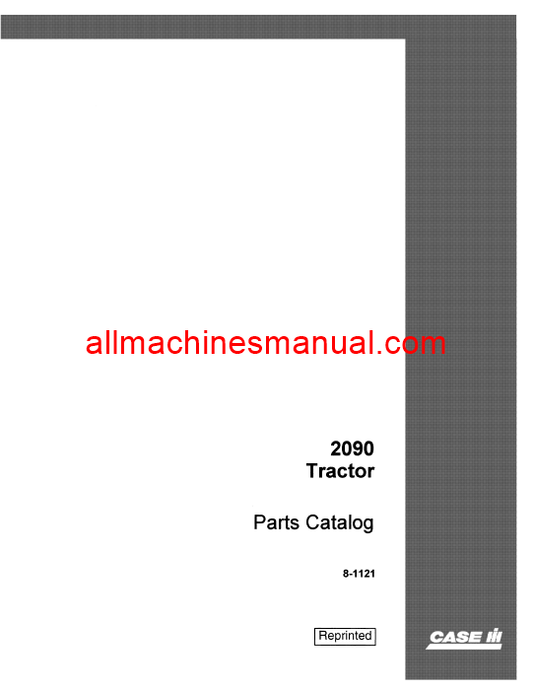 Case IH 2090 Tractor Pdf Parts Manual 8-1121