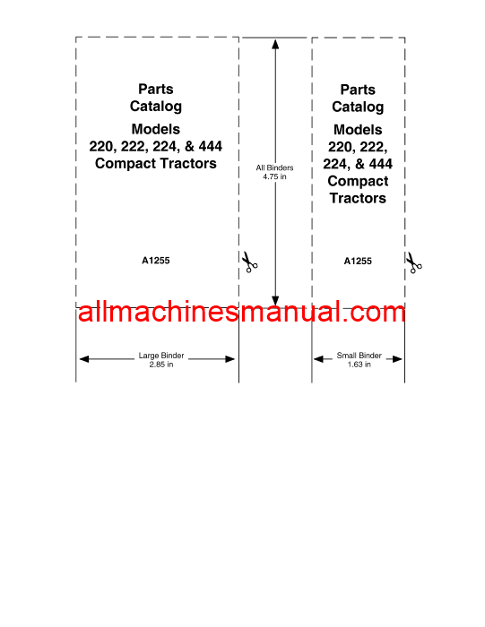 Download Case IH 220, 222, 224, 444 Compact Tractor Parts Manual A1322