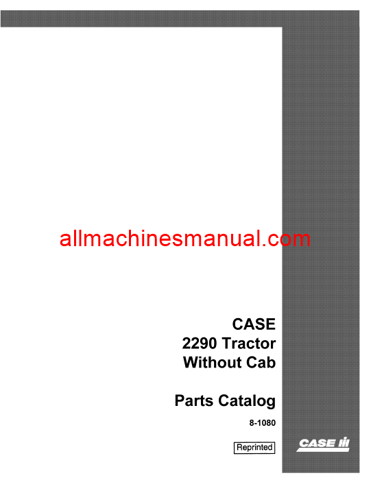 Case IH 2290 Tractor Pdf Parts Manual 8-1080