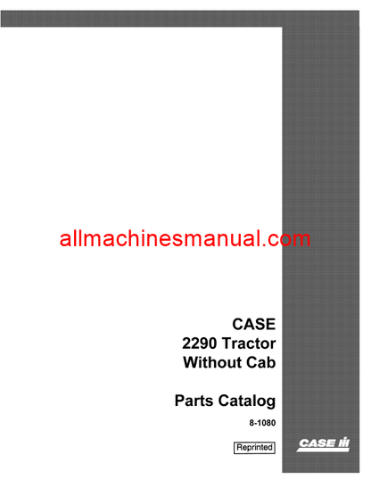 Case IH 2290 Tractor Pdf Parts Manual 8-1080