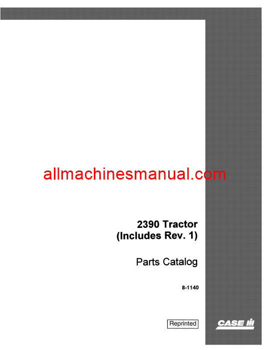 Case IH 2390 Tractor Pdf Parts Manual 8-1140