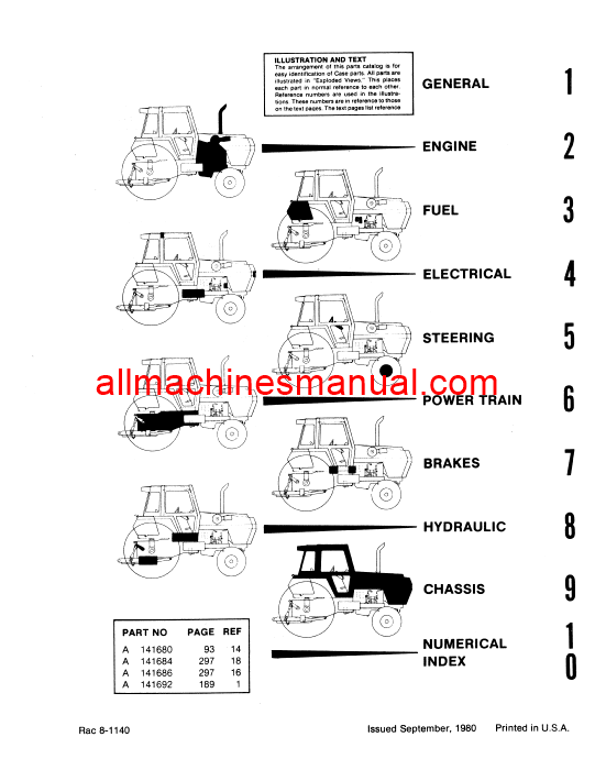 Case IH 2390 Tractor Pdf Parts Manual 8-1140