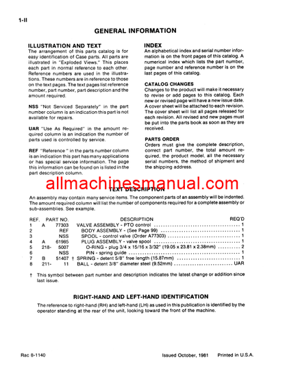 Case IH 2390 Tractor Pdf Parts Manual 8-1140