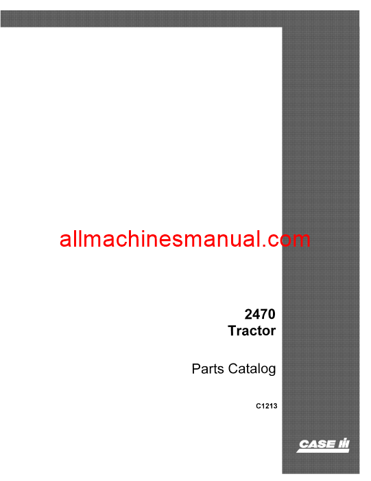 Case IH 2470 Tractor Pdf Parts Manual C1213