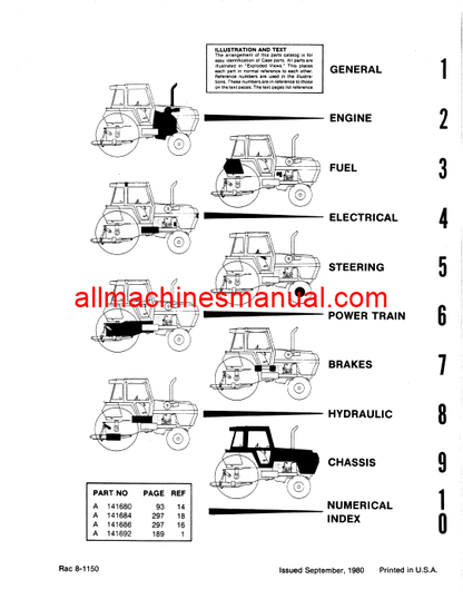 Case IH 2590 Tractor Pdf Parts Manual 8-1150