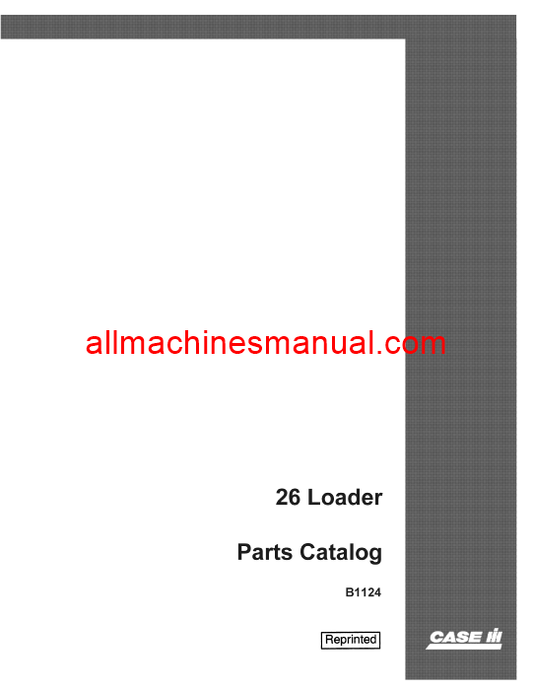 Download Case IH 26 Loader Tractor Parts Manual B1124