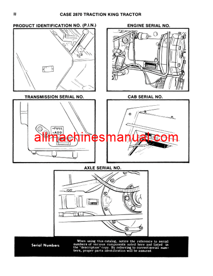 Case IH 2870 Tractor Pdf Parts Manual B1333