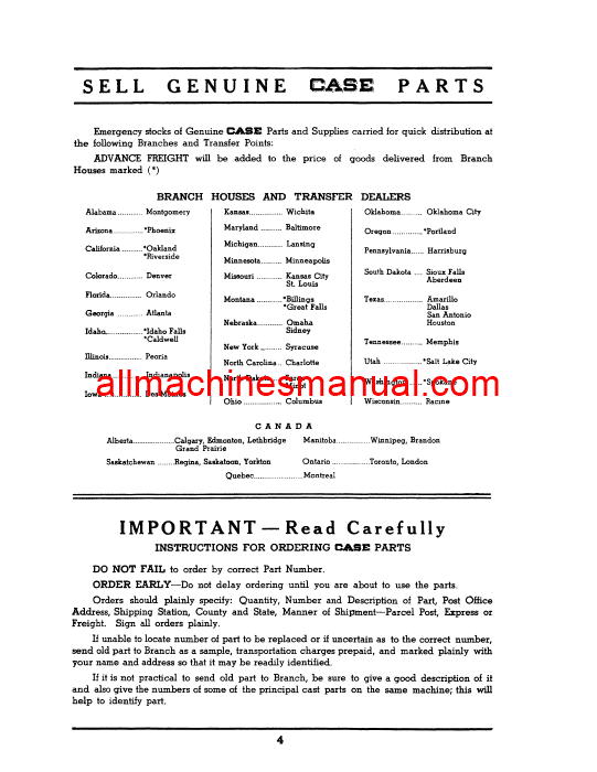 Download Case IH 300 Wheel Tractor Parts Manual RIA324