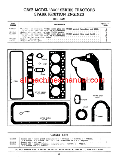 Download Case IH 300 Wheel Tractor Parts Manual RIA324