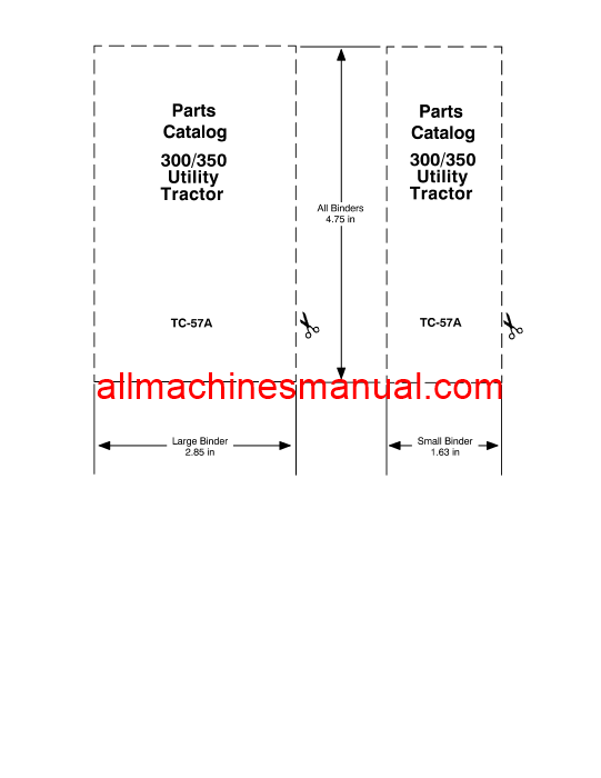 Download Case IH 300, 350 Utility Tractor Parts Manual TC-57A