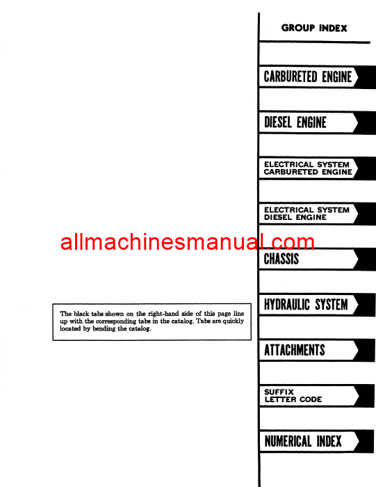 Download Case IH 300, 350 Utility Tractor Parts Manual TC-57A