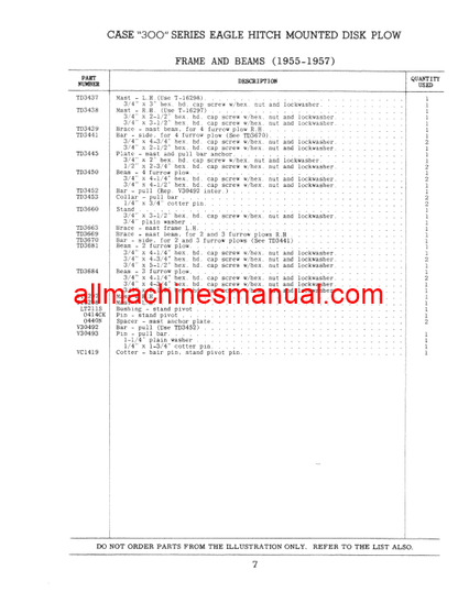 Download Case IH 301, 302, 302 MTEA Tractor Parts Manual A548