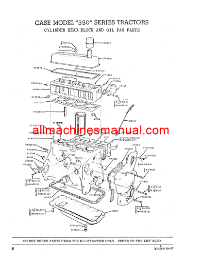 Download Case IH 350 Series Tractor Parts Manual RI365