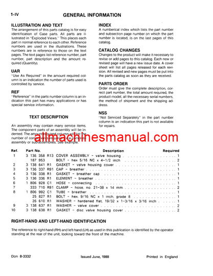 Download Case IH 385 Tractor Parts Manual 8-3332