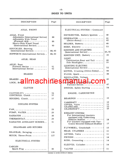 Download Case IH 404, 2404 Tractor Parts Manual TC-86