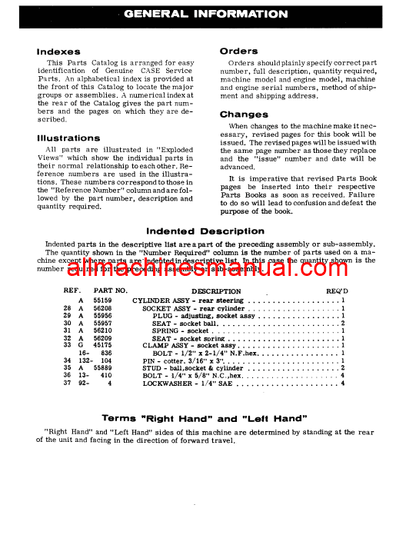 Download Case IH 430 & 530 Tractor Parts Manual A963-R1