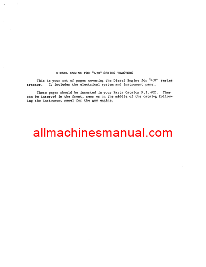 Download Case IH 440-441 Tractor Parts Manual RI 402