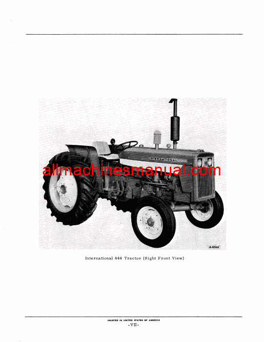 Download Case IH 444, 2444 Tractor Parts Manual TC-125