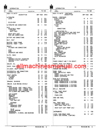 Download Case IH 484 Tractor Parts Manual TC-186