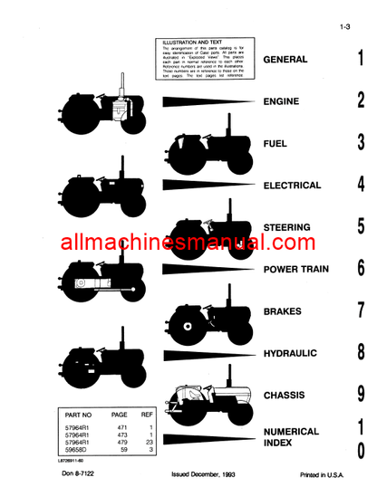 Download Case IH 495 Tractor Parts Manual 8-7122