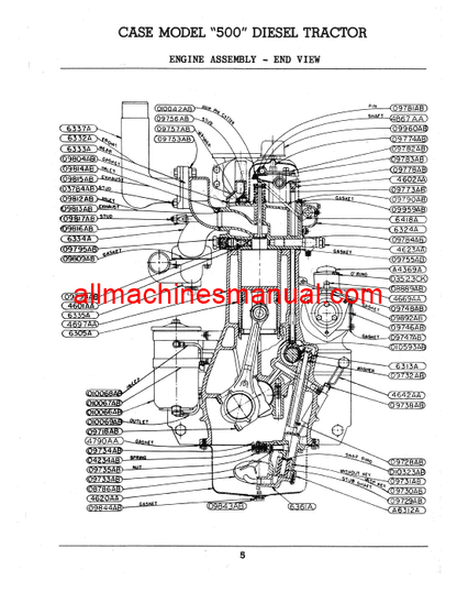 Download Case IH 500 Diesel Tractor Parts Manual A540