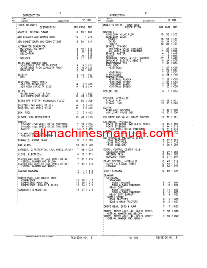 Case IH 5088, 5288, 5488 Tractor Pdf Parts Manual TC-199