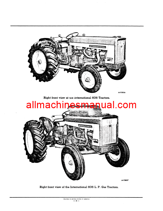 Download Case IH 606, 2606 Tractor Parts Manual TC-89